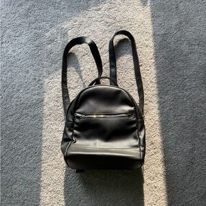 WILD FABLE Black Faux Leather Backpack